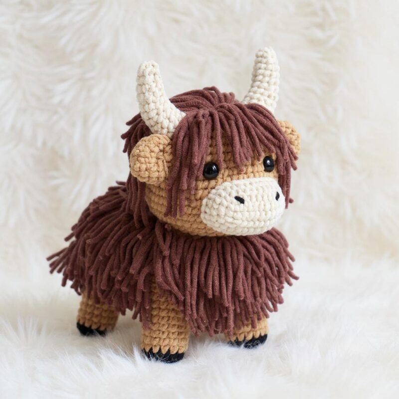 Highland Cow Amigurumi Crochet Pattern - Adorable DIY Stuffed Animal Toy - Instant Download PDF - Image 3