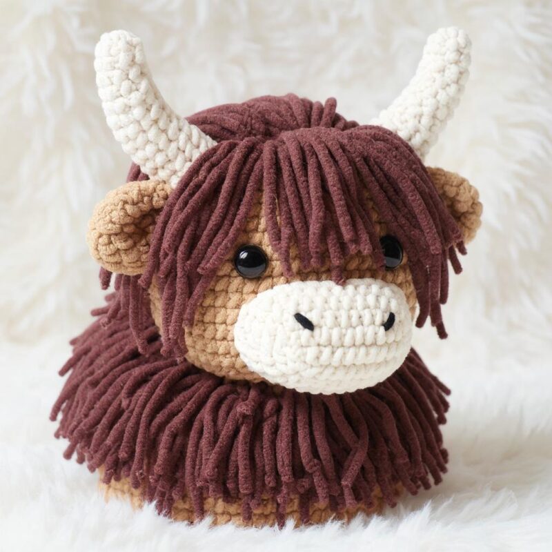 Highland Cow Amigurumi Crochet Pattern - Adorable DIY Stuffed Animal Toy - Instant Download PDF - Image 6