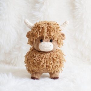 Highland Cow Amigurumi Crochet Pattern - Adorable DIY Stuffed Animal Toy - Instant Download PDF