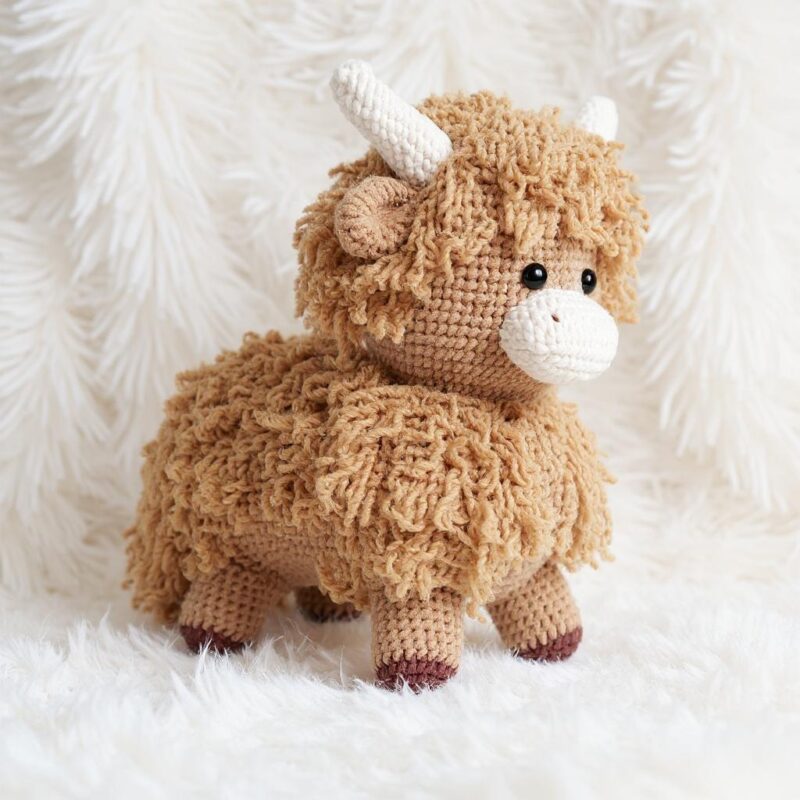 Highland Cow Amigurumi Crochet Pattern - Adorable DIY Stuffed Animal Toy - Instant Download PDF - Image 3