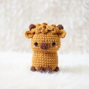 Highland Cow Amigurumi Crochet Pattern - Adorable Low-Sew - DIY Stuffed Animal Toy - Instant Download PDF