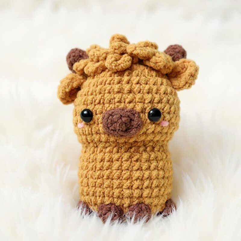 Highland Cow Amigurumi Crochet Pattern - Adorable Low-Sew - DIY Stuffed Animal Toy - Instant Download PDF - Image 4