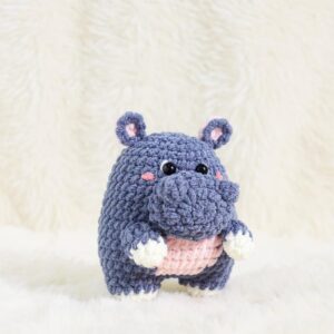 Hippo Amigurumi Crochet Pattern - Adorable DIY Stuffed Animal Toy - Instant Download PDF