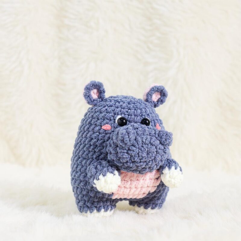 Hippo Amigurumi Crochet Pattern - Adorable DIY Stuffed Animal Toy - Instant Download PDF