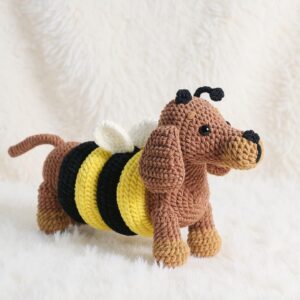 Honey Dachshund Amigurumi Crochet Pattern - Adorable DIY Stuffed Animal Toy - Instant Download PDF