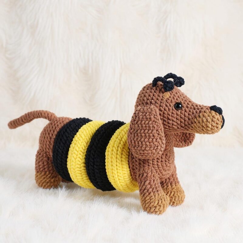 Honey Dachshund Amigurumi Crochet Pattern - Adorable DIY Stuffed Animal Toy - Instant Download PDF - Image 2