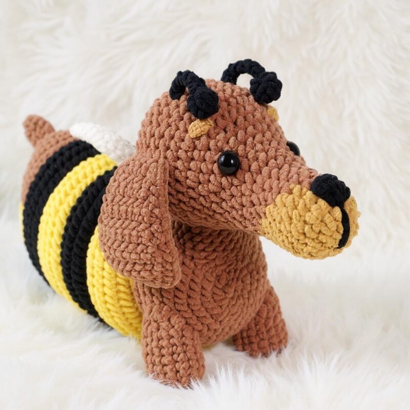 Honey Dachshund Amigurumi Crochet Pattern - Adorable DIY Stuffed Animal Toy - Instant Download PDF - Image 4