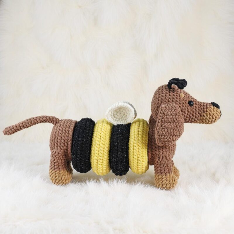 Honey Dachshund Amigurumi Crochet Pattern - Adorable DIY Stuffed Animal Toy - Instant Download PDF - Image 5