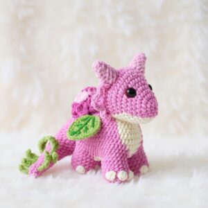Hydrangea Dragon Amigurumi Crochet Pattern - Whimsical DIY Stuffed Animal Toy - Instant Download PDF
