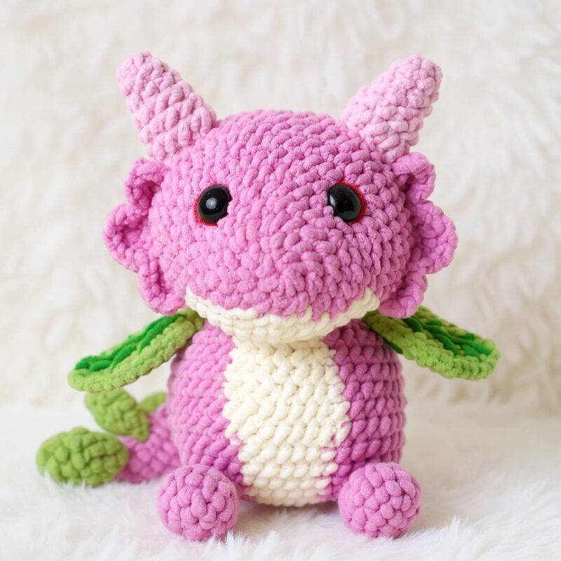 Hydrangea Dragon Amigurumi Crochet Pattern - Whimsical DIY Stuffed Animal Toy - Instant Download PDF - Image 3