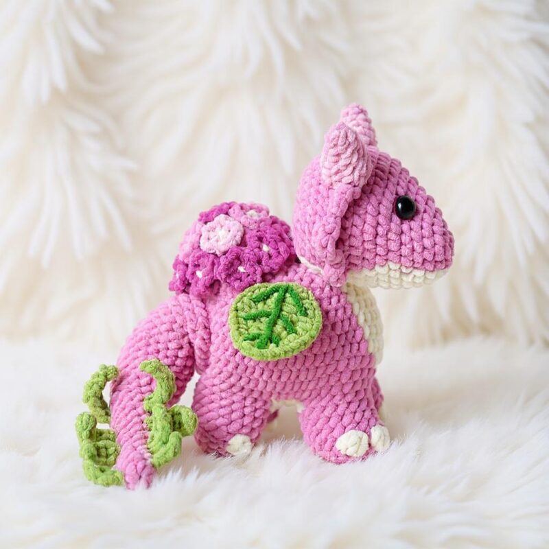 Hydrangea Dragon Amigurumi Crochet Pattern - Whimsical DIY Stuffed Animal Toy - Instant Download PDF - Image 4