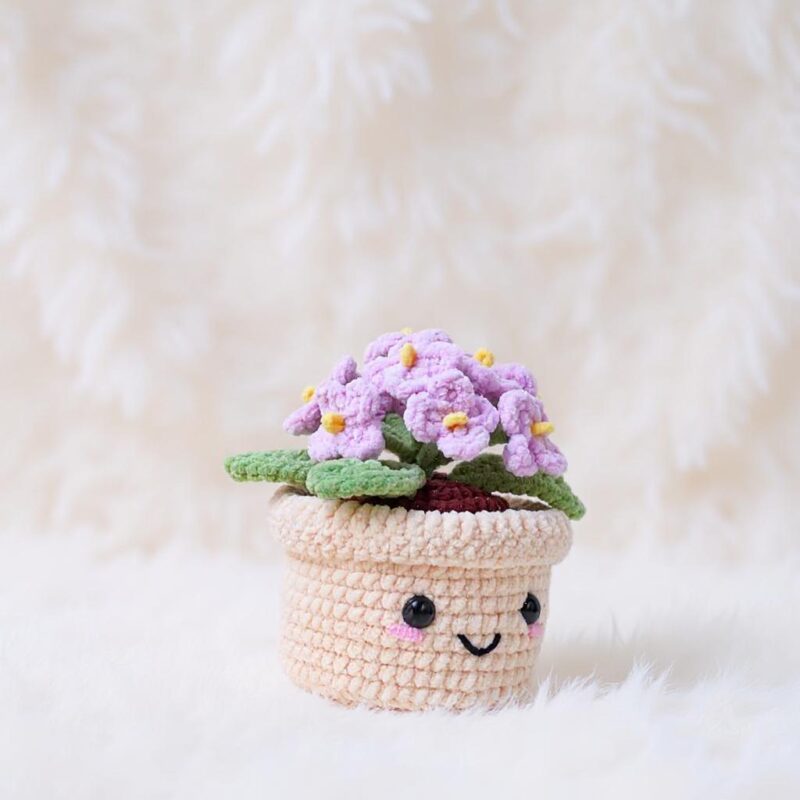 Hydrangea Pot Amigurumi Crochet Pattern - Beautiful DIY Potted Plant - Instant Download PDF - Image 2