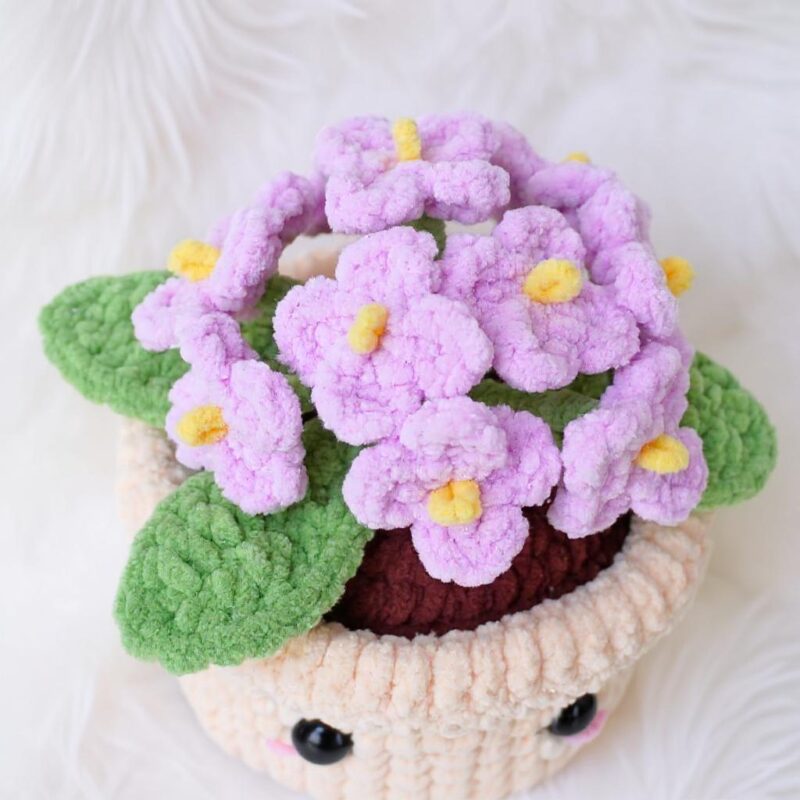 Hydrangea Pot Amigurumi Crochet Pattern - Beautiful DIY Potted Plant - Instant Download PDF - Image 3