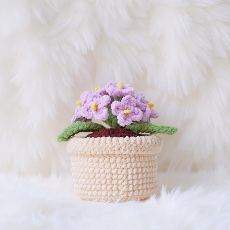 Hydrangea Pot Amigurumi Crochet Pattern - Beautiful DIY Potted Plant - Instant Download PDF - Image 5
