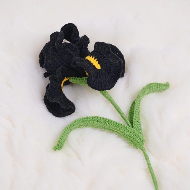 Iris Flower Amigurumi Crochet Pattern - Elegant DIY Handmade Flower - Instant Download PDF