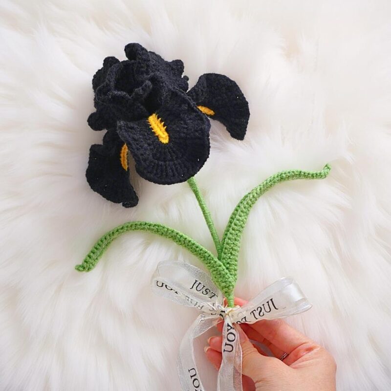 Iris Flower Amigurumi Crochet Pattern - Elegant DIY Handmade Flower - Instant Download PDF - Image 3