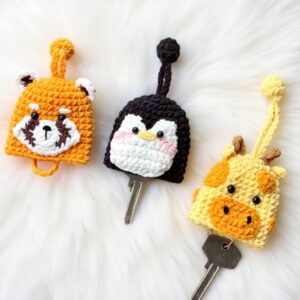 Bear Key Cover Amigurumi Crochet Pattern - Adorable DIY Handmade Keychain - Instant Download PDF