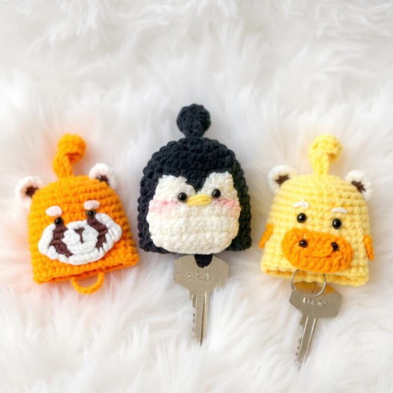 Bear Key Cover Amigurumi Crochet Pattern - Adorable DIY Handmade Keychain - Instant Download PDF - Image 4