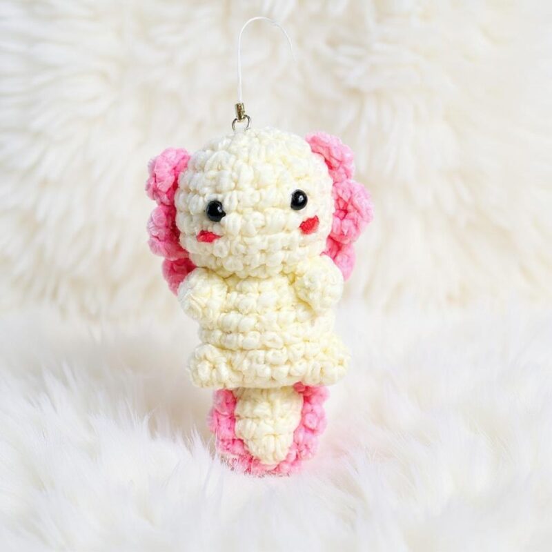 Axolotl Keychain Amigurumi Crochet Pattern - Adorable DIY Stuffed Animal Toy - Instant Download PDF