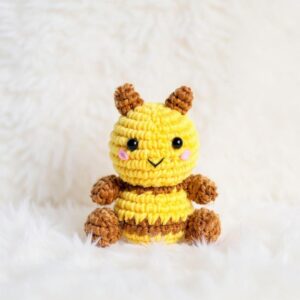 Bee Keychain Amigurumi Crochet Pattern - Adorable DIY Stuffed Animal Charm - Instant Download PDF