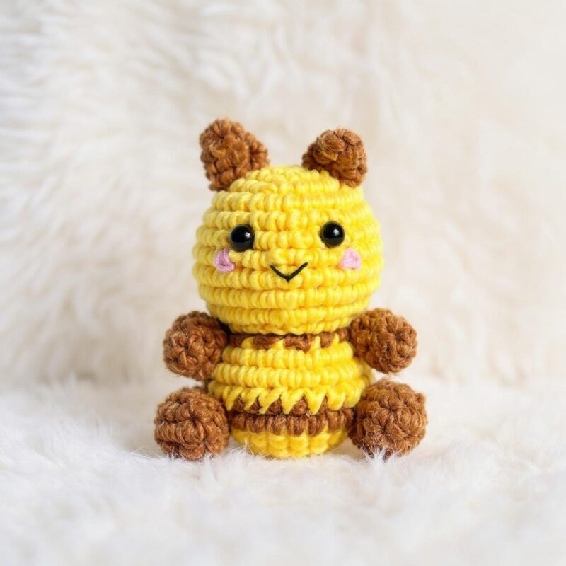 Bee Keychain Amigurumi Crochet Pattern - Adorable DIY Stuffed Animal Charm - Instant Download PDF - Image 2