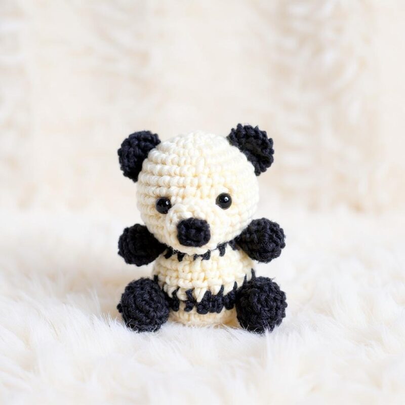 Panda Keychain Amigurumi Crochet Pattern - Adorable DIY Stuffed Animal - Instant Download PDF