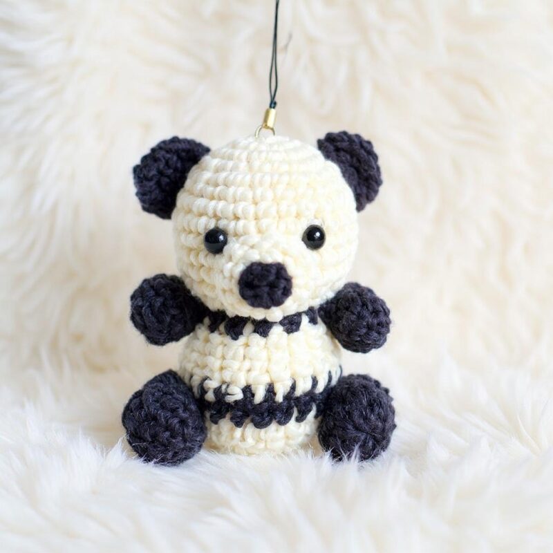 Panda Keychain Amigurumi Crochet Pattern - Adorable DIY Stuffed Animal - Instant Download PDF - Image 2