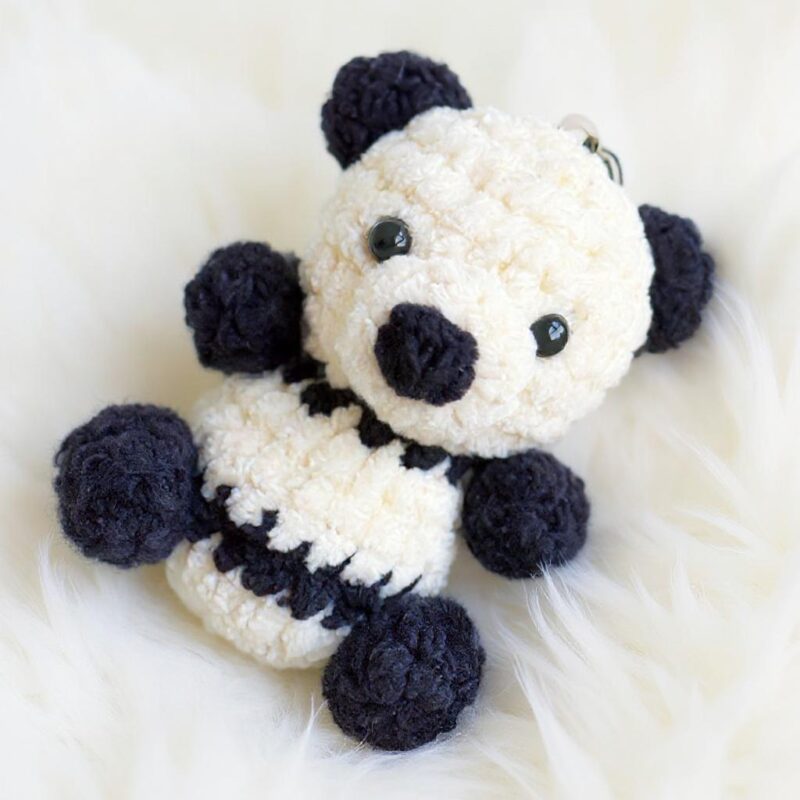 Panda Keychain Amigurumi Crochet Pattern - Adorable DIY Stuffed Animal - Instant Download PDF - Image 3