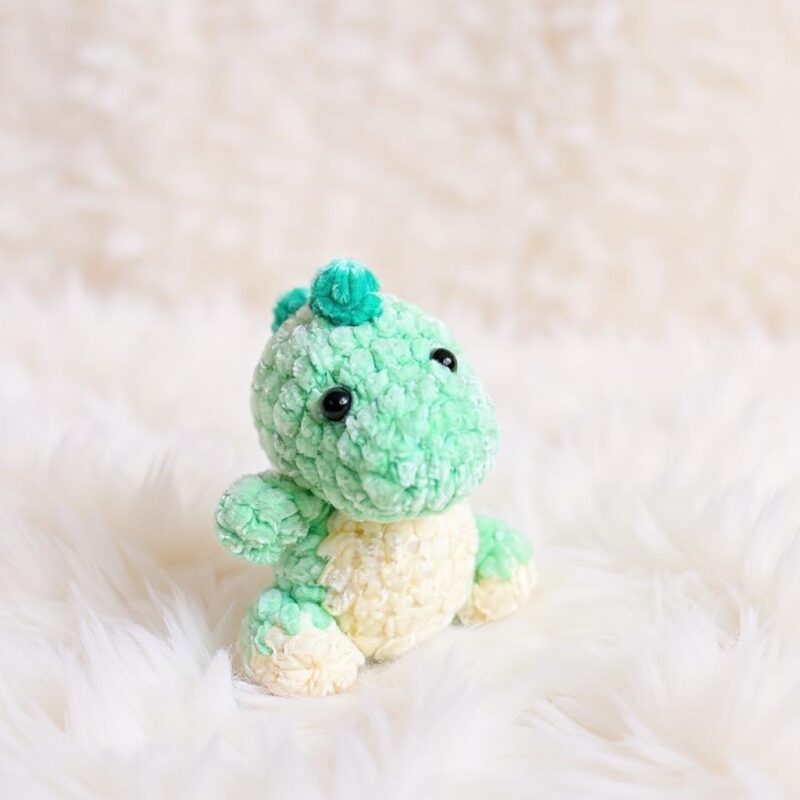 Dinosaur Amigurumi Crochet Pattern - Adorable DIY Keychain & Bag Charm - Instant Download PDF - Image 2