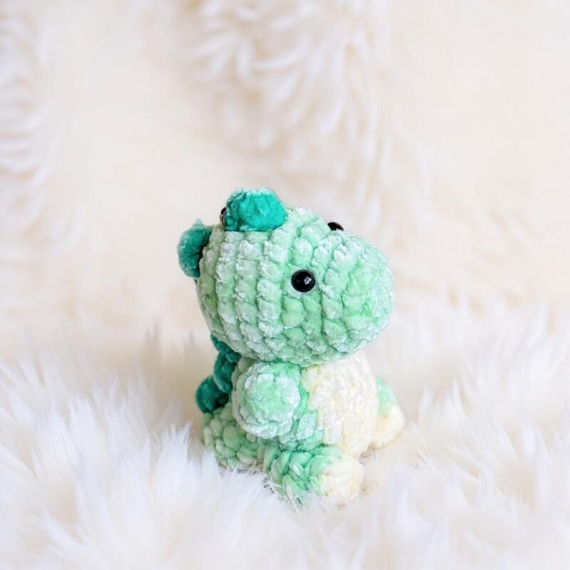 Dinosaur Amigurumi Crochet Pattern - Adorable DIY Keychain & Bag Charm - Instant Download PDF - Image 4