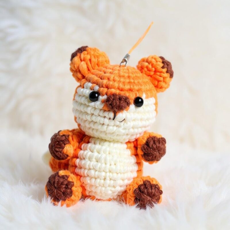 Fox Keychain Amigurumi Crochet Pattern - Adorable DIY Stuffed Animal - Instant Download PDF - Image 2