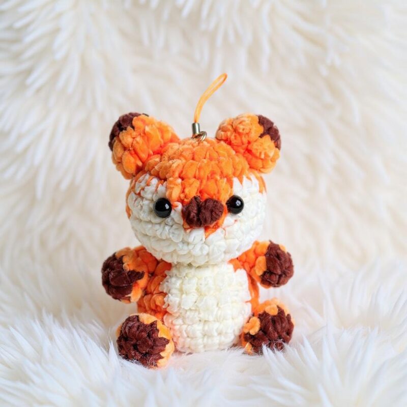 Fox Keychain Amigurumi Crochet Pattern - Adorable DIY Stuffed Animal - Instant Download PDF - Image 4