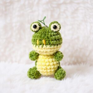 Frog Keychain Amigurumi Crochet Pattern - Adorable DIY Stuffed Animal Toy - Instant Download PDF