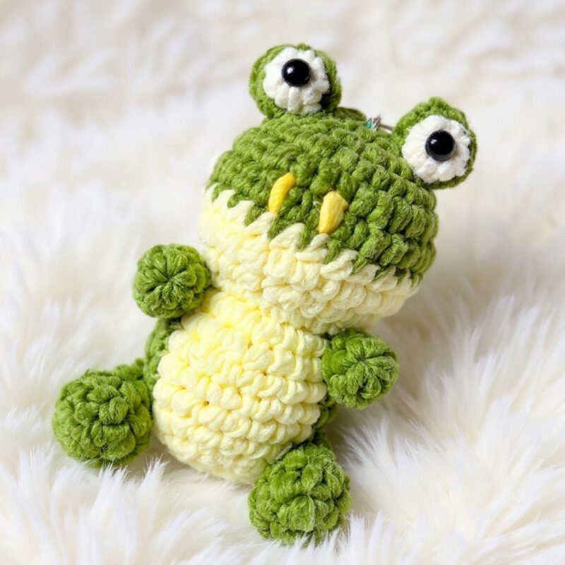 Frog Keychain Amigurumi Crochet Pattern - Adorable DIY Stuffed Animal Toy - Instant Download PDF - Image 3