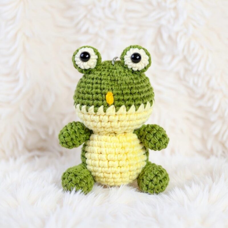 Frog Keychain Amigurumi Crochet Pattern - Adorable DIY Stuffed Animal Toy - Instant Download PDF - Image 4