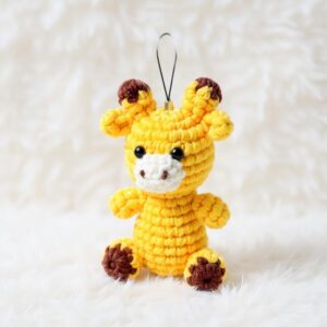 Giraffe Keychain Amigurumi Crochet Pattern - Adorable DIY Animal Keychain - Instant Download PDF