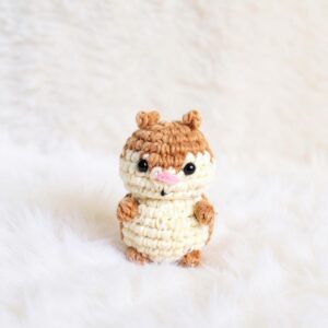 Hamster Keychain Amigurumi Crochet Pattern - Adorable DIY Stuffed Animal Toy - Instant Download PDF