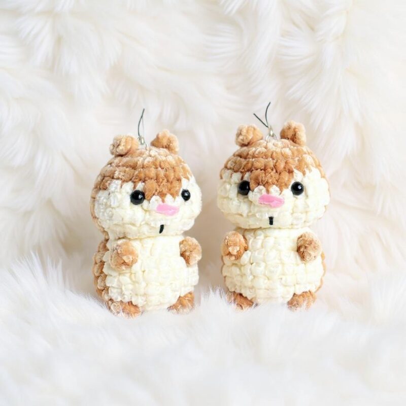 Hamster Keychain Amigurumi Crochet Pattern - Adorable DIY Stuffed Animal Toy - Instant Download PDF - Image 2