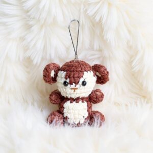 Monkey Keychain Amigurumi Crochet Pattern - Adorable DIY Stuffed Animal Toy - Instant Download PDF