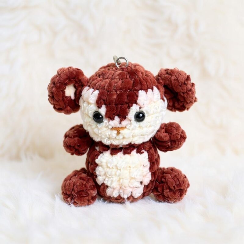 Monkey Keychain Amigurumi Crochet Pattern - Adorable DIY Stuffed Animal Toy - Instant Download PDF - Image 2