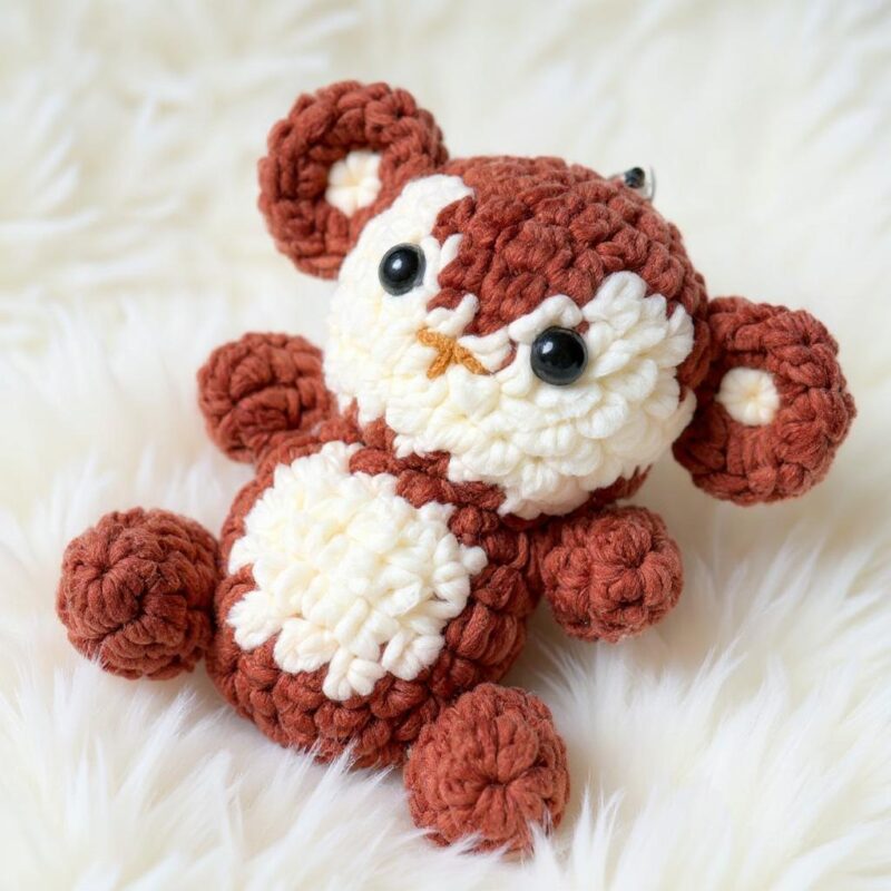 Monkey Keychain Amigurumi Crochet Pattern - Adorable DIY Stuffed Animal Toy - Instant Download PDF - Image 3