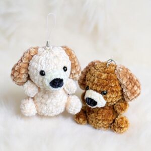 Puppy Dog Keychain Amigurumi Crochet Pattern - Adorable DIY Handmade Charm - Instant Download PDF