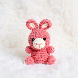 Keychain Rabbit Amigurumi Crochet Pattern - Adorable DIY Stuffed Animal Toy - Instant Download PDF