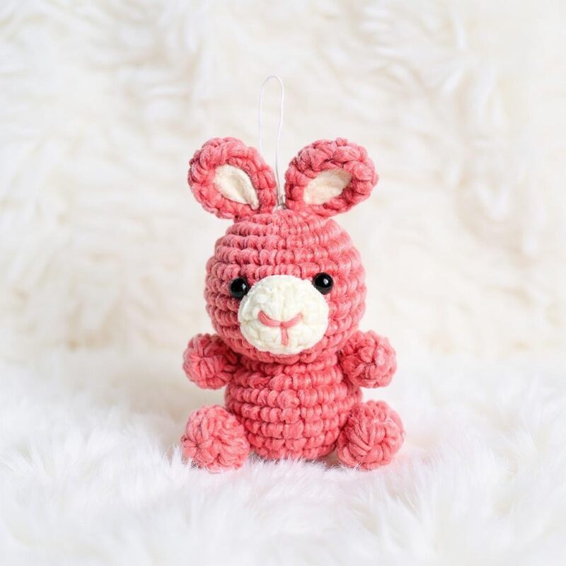 Keychain Rabbit Amigurumi Crochet Pattern - Adorable DIY Stuffed Animal Toy - Instant Download PDF