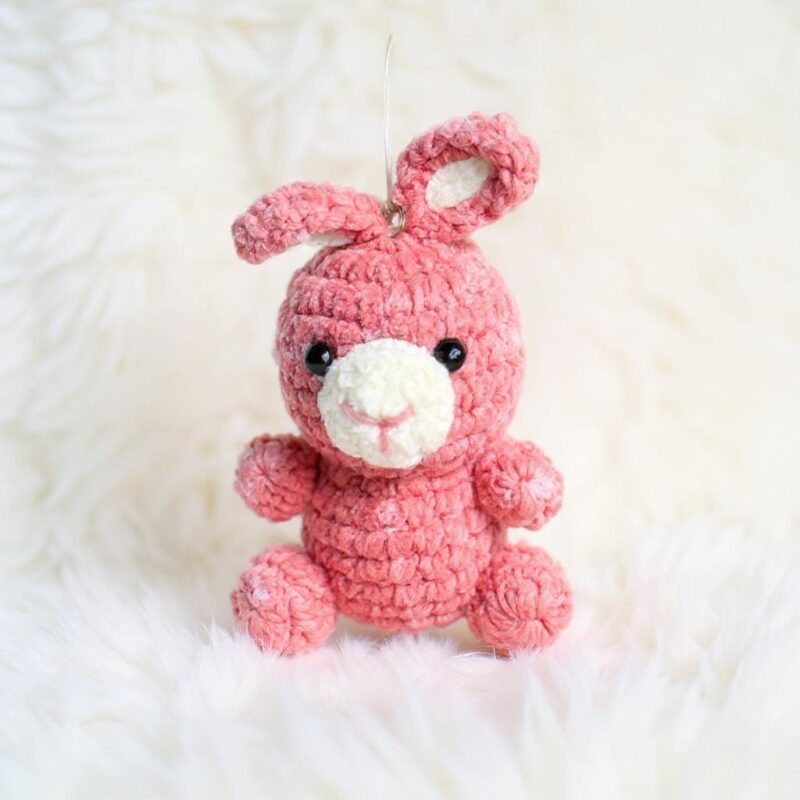 Keychain Rabbit Amigurumi Crochet Pattern - Adorable DIY Stuffed Animal Toy - Instant Download PDF - Image 2