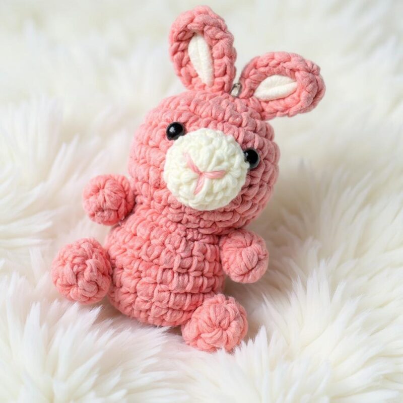 Keychain Rabbit Amigurumi Crochet Pattern - Adorable DIY Stuffed Animal Toy - Instant Download PDF - Image 3