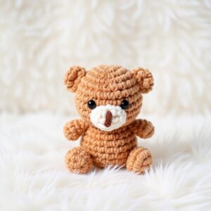 Keychain Teddy Bear Amigurumi Crochet Pattern - Adorable DIY Stuffed Animal Toy - Instant Download PDF