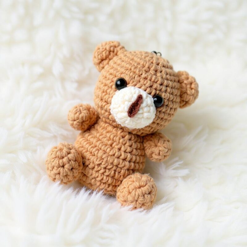 Keychain Teddy Bear Amigurumi Crochet Pattern - Adorable DIY Stuffed Animal Toy - Instant Download PDF - Image 3