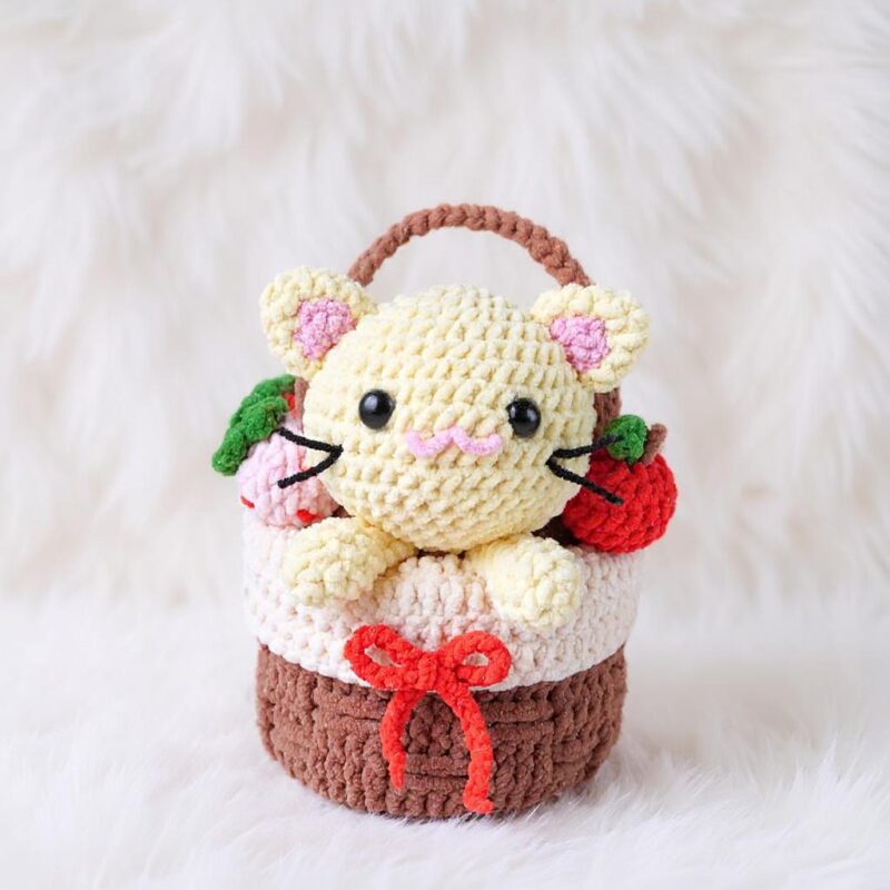 Kitty Picnic Basket Amigurumi Crochet Pattern - Adorable DIY Stuffed Animal Toy - Instant Download PDF - Image 2