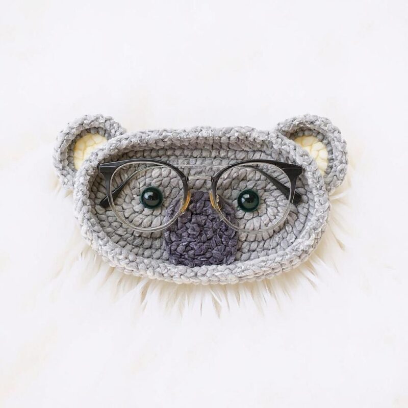 Koala Amigurumi Crochet Pattern - Adorable DIY Eyeglass Holder & Desk Buddy - Instant Download PDF